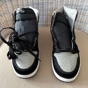 Nike Air High-Top Black and Gray Sneakers